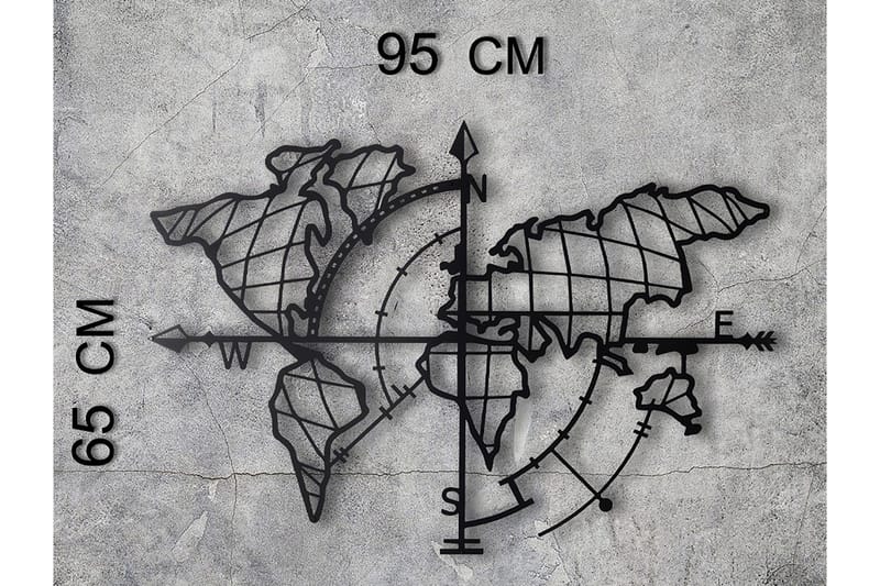 Decorative Metal Wall Accessory 65x95 - Svart 2 - Inredning & dekor - Väggdekor - Skyltar - Plåtskylt