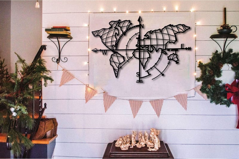 Decorative Metal Wall Accessory 65x95 - Svart - Inredning & dekor - Väggdekor - Skyltar - Plåtskylt