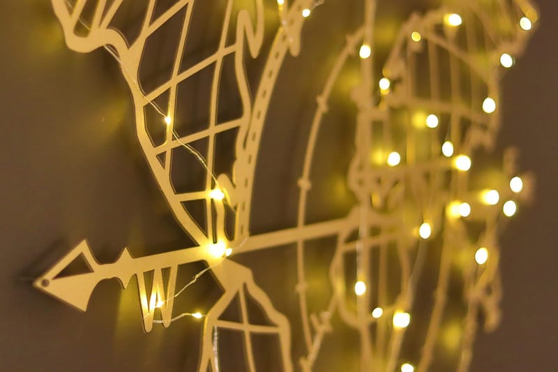 Decorative Metal Wall Accessory 65x95 - Guld - Inredning & dekor - Väggdekor - Skyltar - Plåtskylt