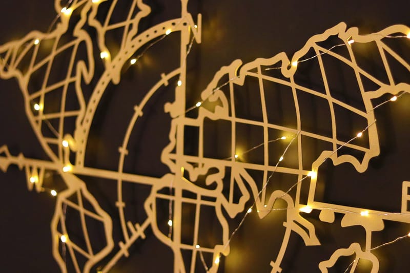 Decorative Metal Wall Accessory 65x95 - Guld - Inredning & dekor - Väggdekor - Skyltar - Plåtskylt