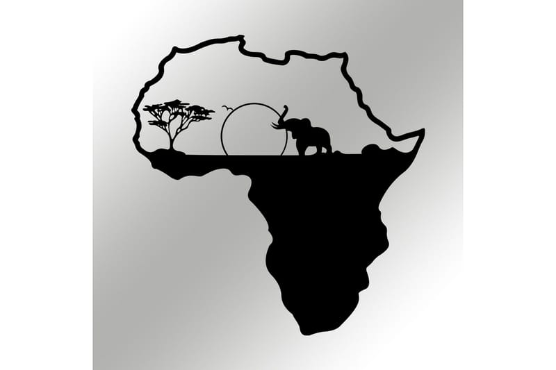 African 1 Väggdekor - Svart - Inredning & dekor - Väggdekor - Skyltar - Plåtskylt