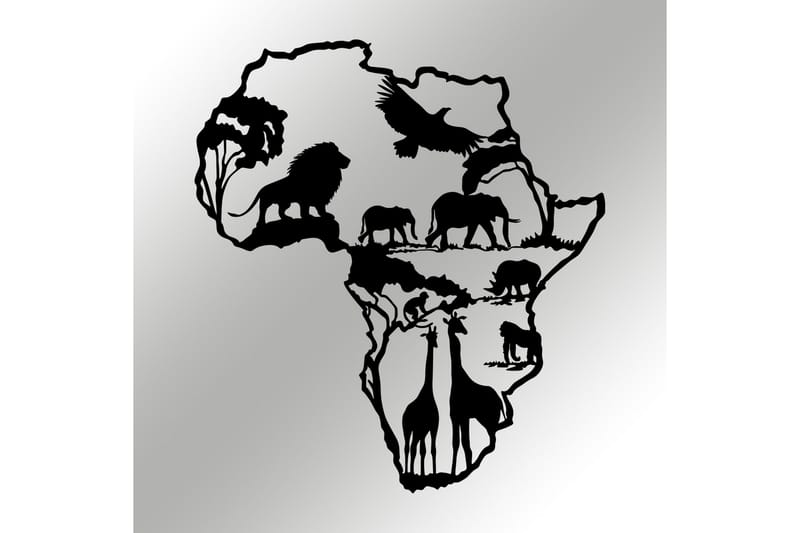 AFRICAN 2 Väggdekor Svart - Inredning & dekor - Väggdekor - Skyltar - Plåtskylt