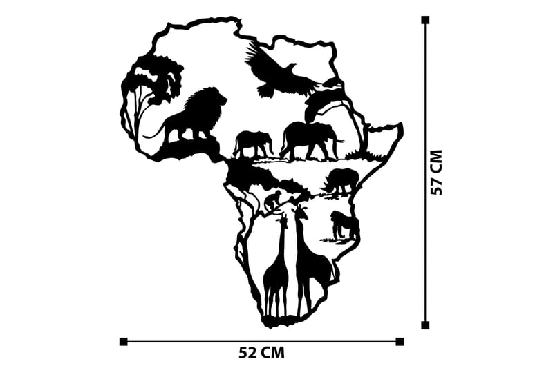 AFRICAN 2 Väggdekor Svart - Inredning & dekor - Väggdekor - Skyltar - Plåtskylt