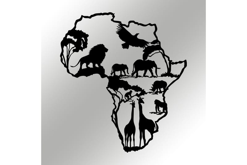 African 2 Väggdekor - Svart - Inredning & dekor - Väggdekor - Skyltar - Plåtskylt