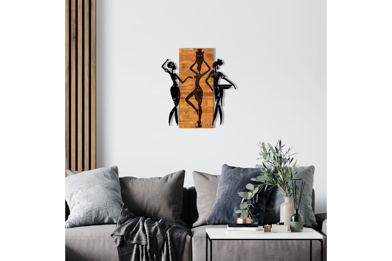 AFRICAN Väggdekor Svart/Valnöt - Inredning & dekor - Väggdekor - Skyltar - Plåtskylt