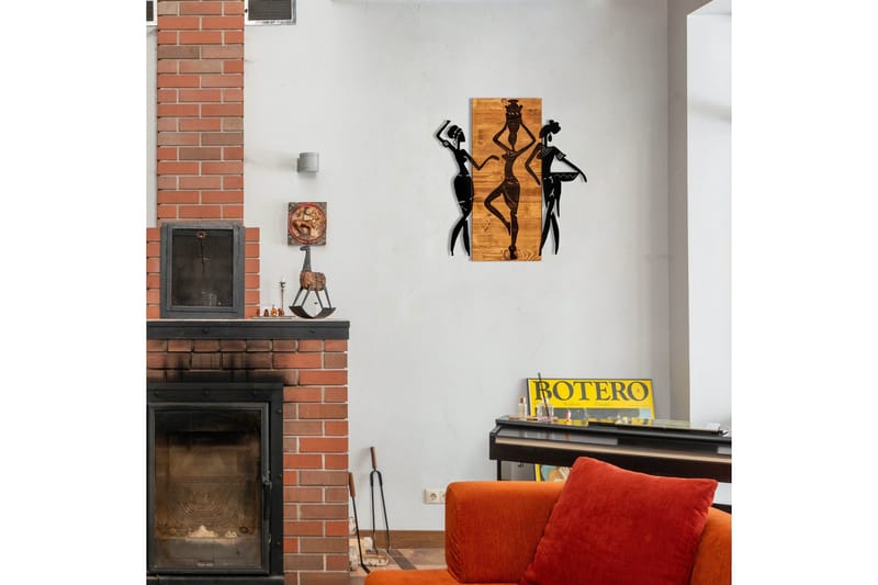 African Väggdekor - Svart/Valnöt - Inredning & dekor - Väggdekor - Skyltar - Plåtskylt