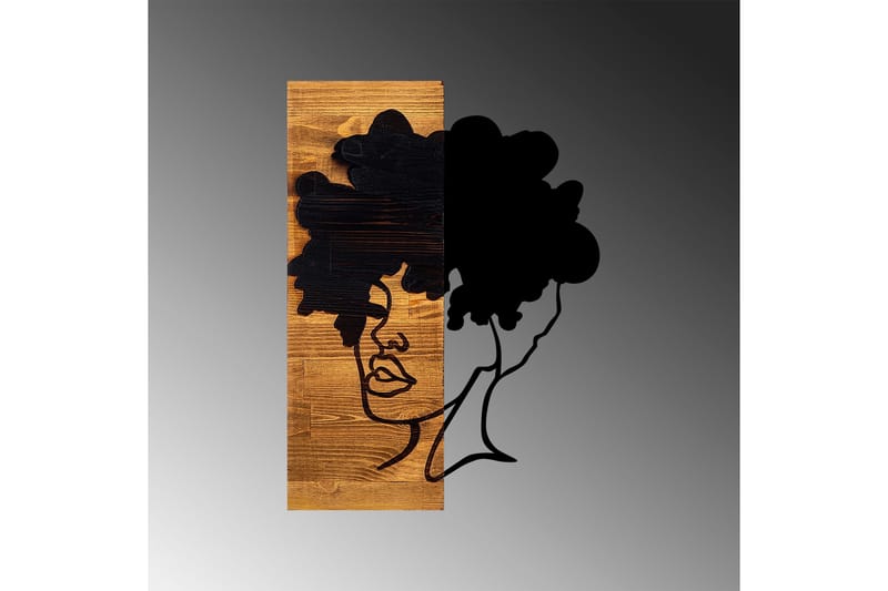 African Woman Väggdekor - Svart/Ljus Valnöt - Inredning & dekor - Väggdekor - Skyltar - Plåtskylt
