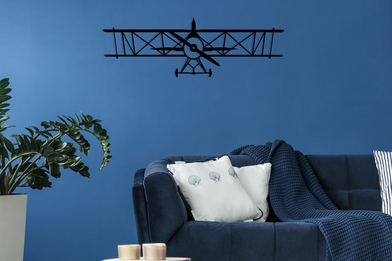 AIRPLANEMETAL DECOR Väggdekor Svart - Inredning & dekor - Väggdekor - Skyltar - Plåtskylt