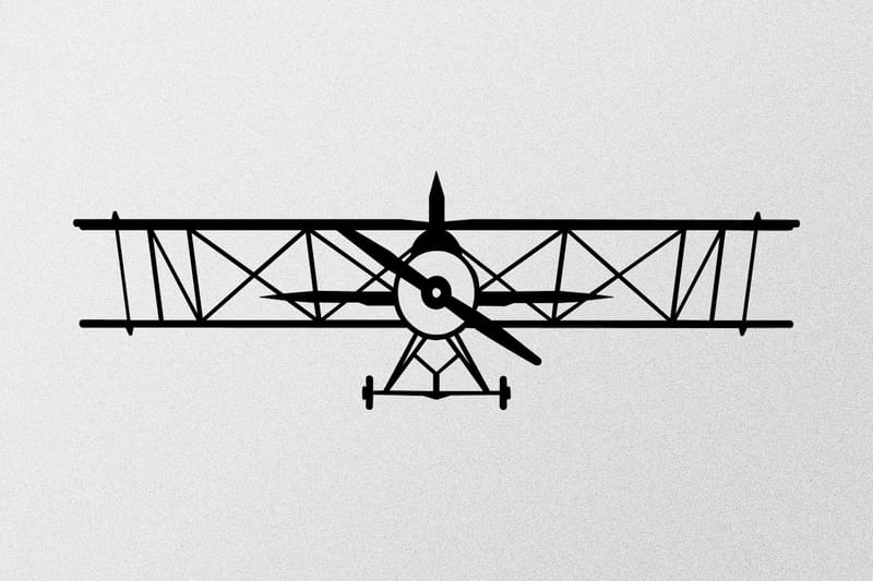 Airplanemetal Decor Väggdekor - Svart - Inredning & dekor - Väggdekor - Skyltar - Plåtskylt