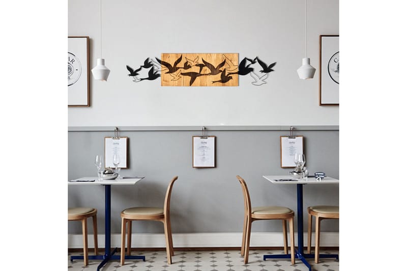 Albatros Väggdekor - Svart/Valnöt - Inredning & dekor - Väggdekor - Skyltar - Plåtskylt