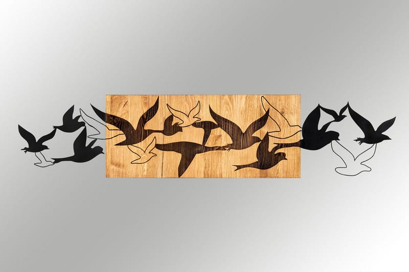 Albatros Väggdekor - Svart/Valnöt - Inredning & dekor - Väggdekor - Skyltar - Plåtskylt