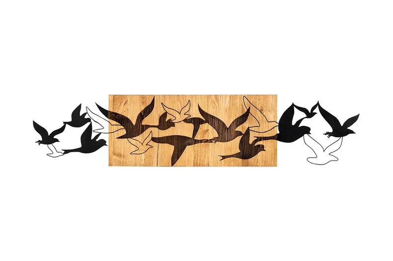 Albatros Väggdekor, Svart/Valnöt