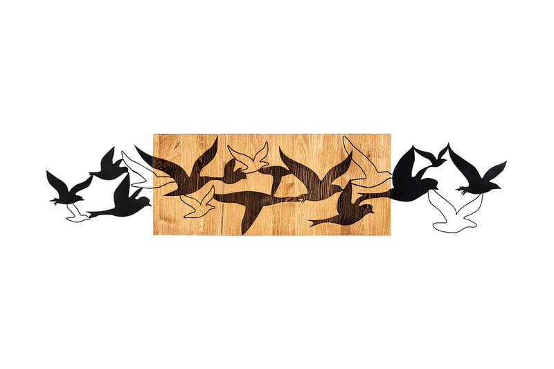 Albatros Väggdekor, Svart/Valnöt