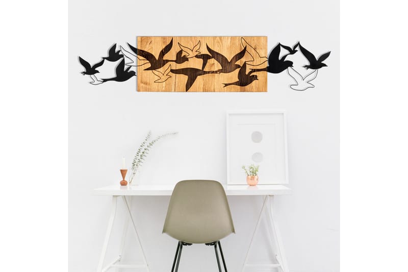 Albatros Väggdekor - Svart/Valnöt - Inredning & dekor - Väggdekor - Skyltar - Plåtskylt