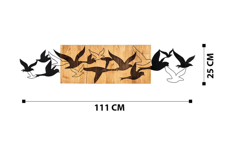 Albatros Väggdekor - Svart/Valnöt - Inredning & dekor - Väggdekor - Skyltar - Plåtskylt