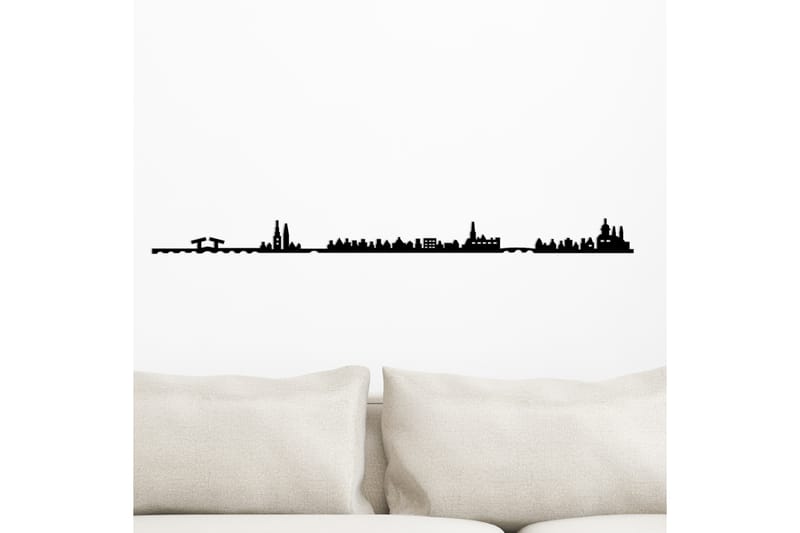 AMSTERDAM SKYLINE Väggdekor Svart - Inredning & dekor - Väggdekor - Skyltar - Plåtskylt
