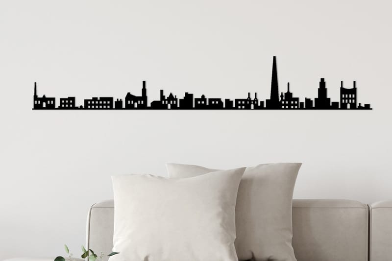 ANTWERP SKYLINE Väggdekor Svart - Inredning & dekor - Väggdekor - Skyltar - Plåtskylt