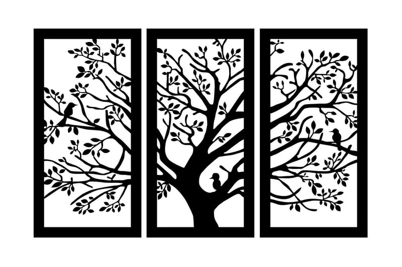 ARBOL Väggdekor Svart - Inredning & dekor - Väggdekor - Skyltar - Plåtskylt