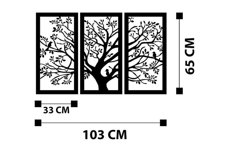 Arbol Väggdekor - Svart - Inredning & dekor - Väggdekor - Skyltar - Plåtskylt