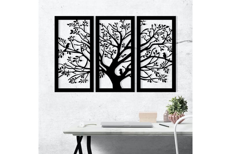 Arbol Väggdekor - Svart - Inredning & dekor - Väggdekor - Skyltar - Plåtskylt