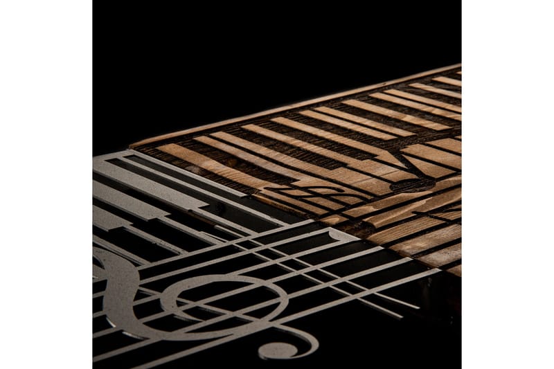 Arya Väggdekor - Svart/Valnöt - Inredning & dekor - Väggdekor - Skyltar - Plåtskylt