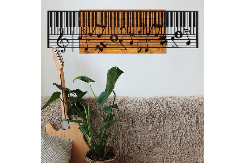 Arya Väggdekor - Svart/Valnöt - Inredning & dekor - Väggdekor - Skyltar - Plåtskylt