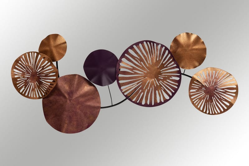 Astrid 2 Väggdekor - Lila/Guld - Inredning & dekor - Väggdekor - Skyltar - Plåtskylt