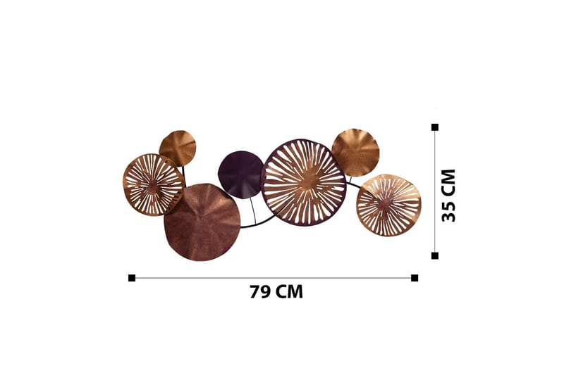 Astrid 2 Väggdekor - Lila/Guld - Inredning & dekor - Väggdekor - Skyltar - Plåtskylt