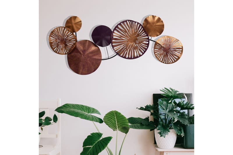 Astrid 2 Väggdekor - Lila/Guld - Inredning & dekor - Väggdekor - Skyltar - Plåtskylt