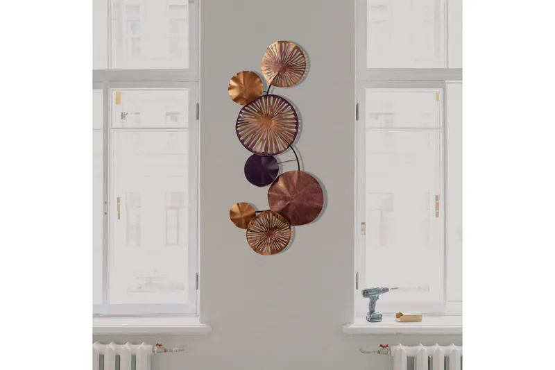 Astrid 2 Väggdekor - Lila/Guld - Inredning & dekor - Väggdekor - Skyltar - Plåtskylt