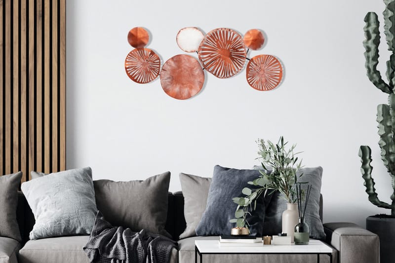 Astrid 4 Väggdekor - Orange - Inredning & dekor - Väggdekor - Skyltar - Plåtskylt