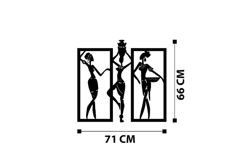 Aurora Väggdekor - Svart - Inredning & dekor - Väggdekor - Skyltar - Plåtskylt