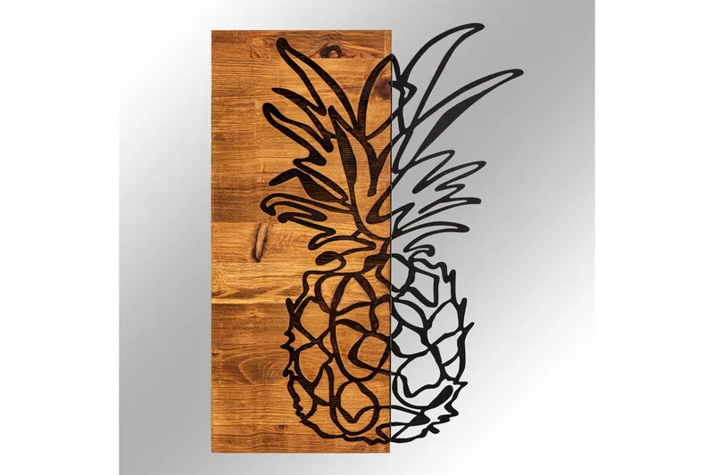 Bahama Väggdekor - Svart/Valnöt - Inredning & dekor - Väggdekor - Skyltar - Plåtskylt