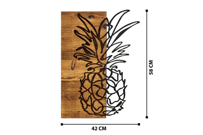 Bahama Väggdekor - Svart/Valnöt - Inredning & dekor - Väggdekor - Skyltar - Plåtskylt