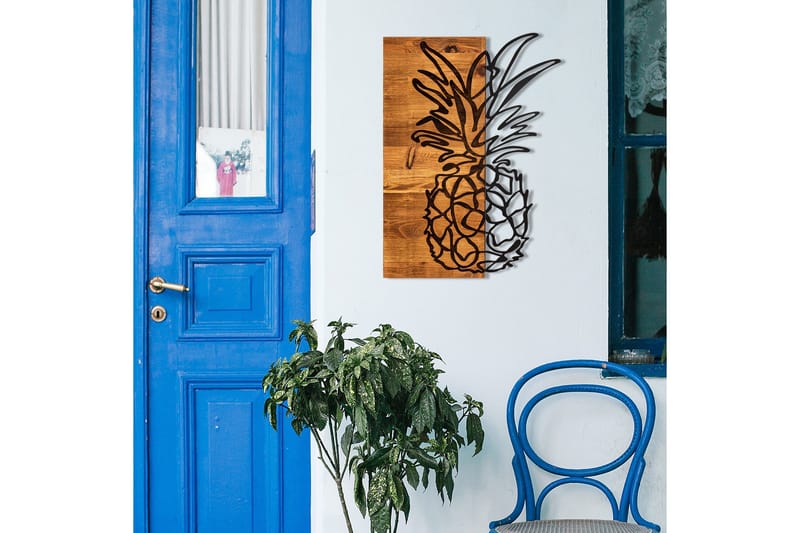 Bahama Väggdekor - Svart/Valnöt - Inredning & dekor - Väggdekor - Skyltar - Plåtskylt