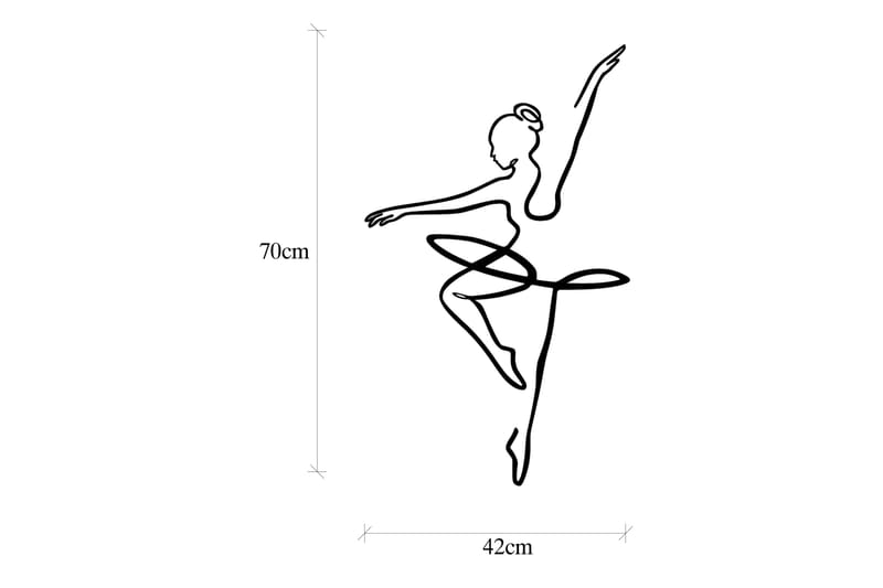 Ballerina 1 Väggdekor - Svart - Inredning & dekor - Väggdekor - Skyltar - Plåtskylt