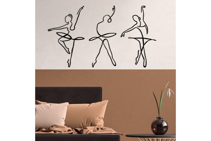 Ballerina 1 Väggdekor - Svart - Inredning & dekor - Väggdekor - Skyltar - Plåtskylt