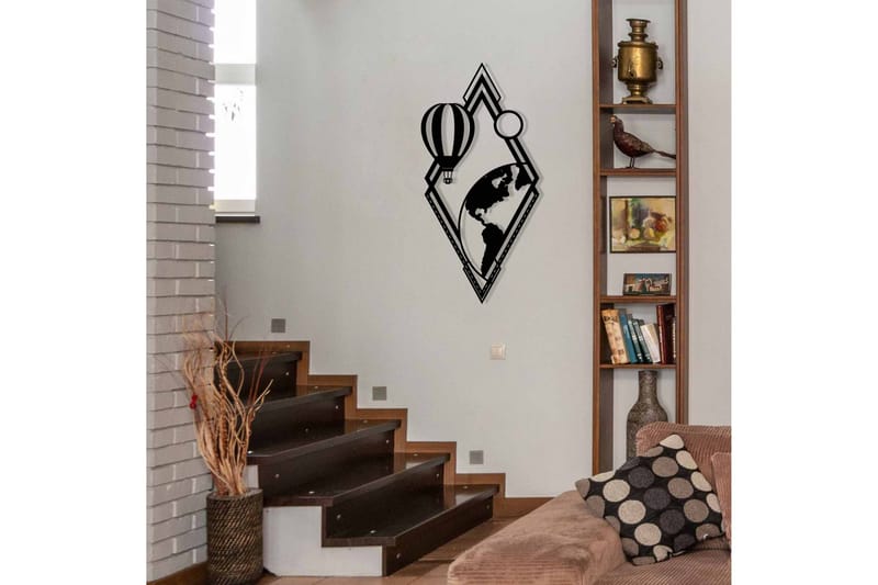 Balloon Väggdekor - Svart - Inredning & dekor - Väggdekor - Skyltar - Plåtskylt