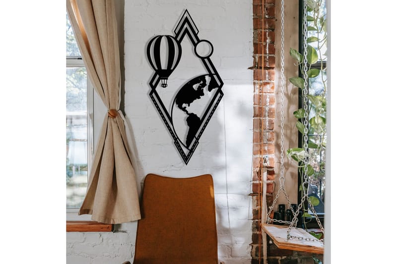 Balloon Väggdekor - Svart - Inredning & dekor - Väggdekor - Skyltar - Plåtskylt