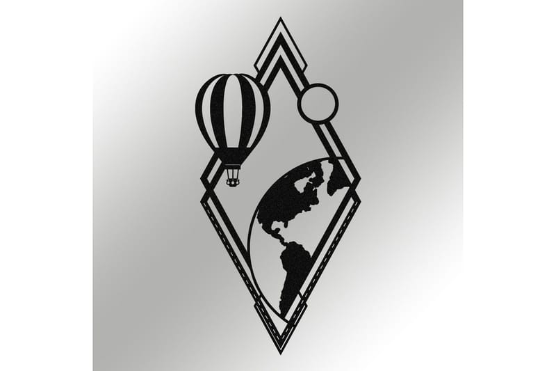 Balloon Väggdekor - Svart - Inredning & dekor - Väggdekor - Skyltar - Plåtskylt