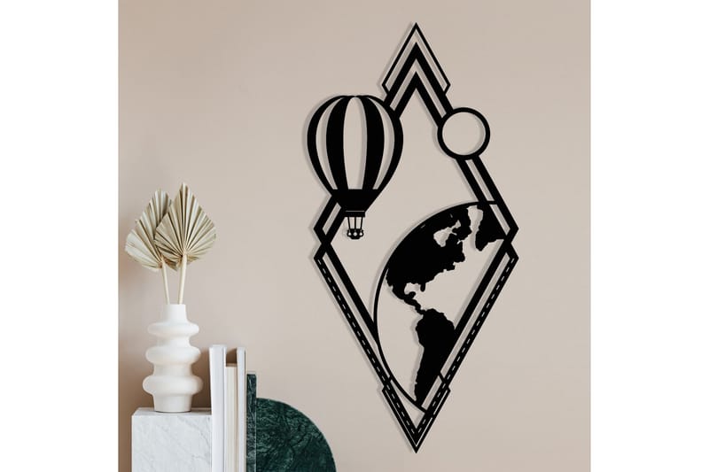 Balloon Väggdekor - Svart - Inredning & dekor - Väggdekor - Skyltar - Plåtskylt