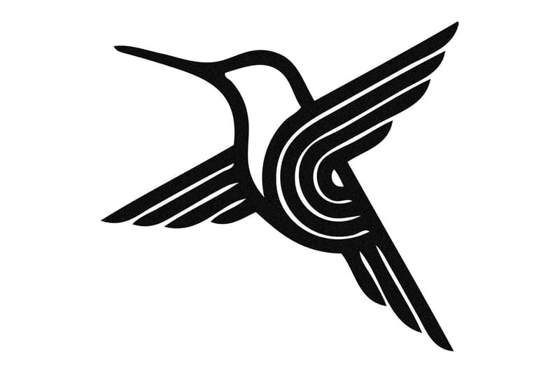 Bee bird Väggdekor, Svart