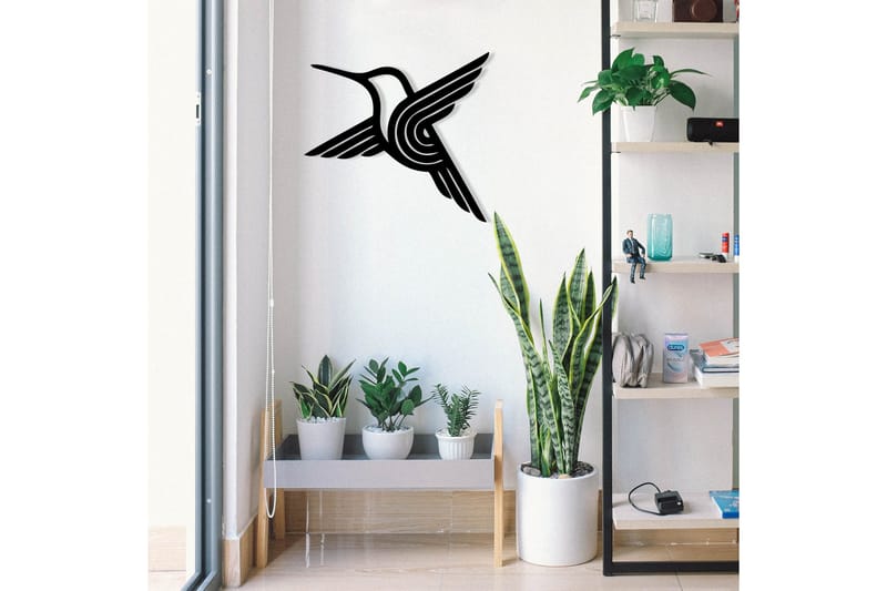 Bee bird Väggdekor - Svart - Inredning & dekor - Väggdekor - Skyltar - Plåtskylt