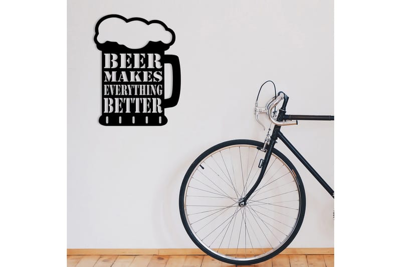 Beer Metal Decor Väggdekor - Svart - Inredning & dekor - Väggdekor - Skyltar - Plåtskylt