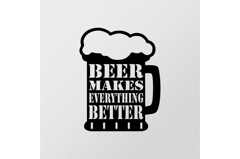 Beer Metal Decor Väggdekor - Svart - Inredning & dekor - Väggdekor - Skyltar - Plåtskylt