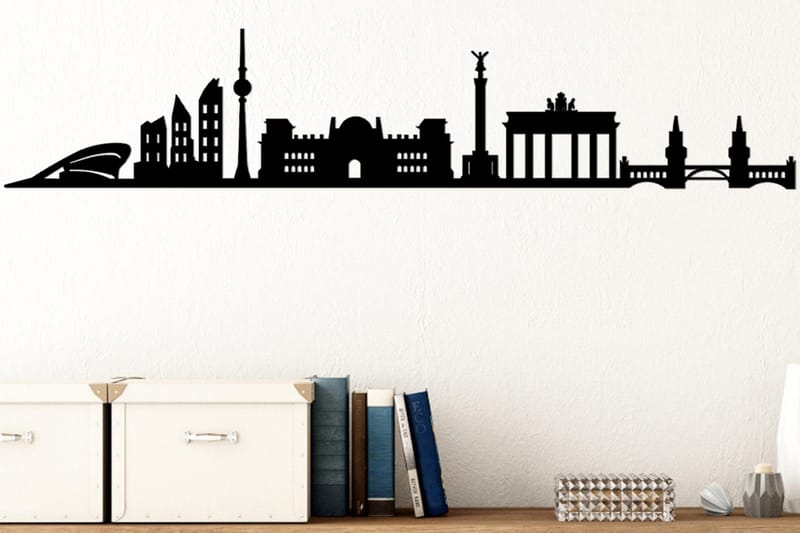 Berlin Skyline Väggdekor - Svart - Inredning & dekor - Väggdekor - Skyltar - Plåtskylt