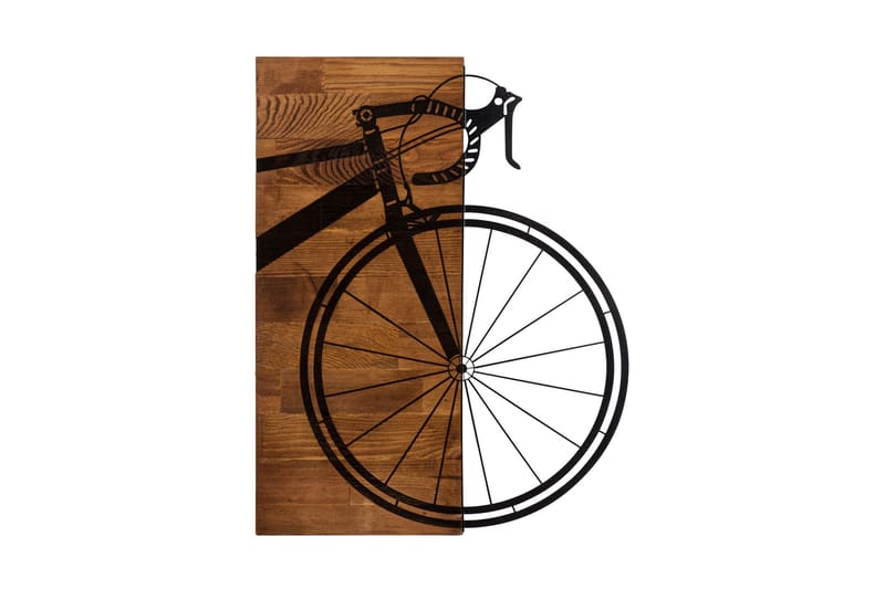 BICYCLE Väggdekor Svart/Valnöt - Inredning & dekor - Väggdekor - Skyltar - Plåtskylt