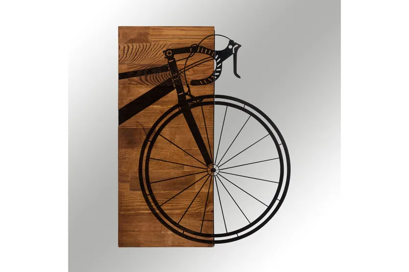 Bicycle Väggdekor - Svart/Valnöt - Inredning & dekor - Väggdekor - Skyltar - Plåtskylt