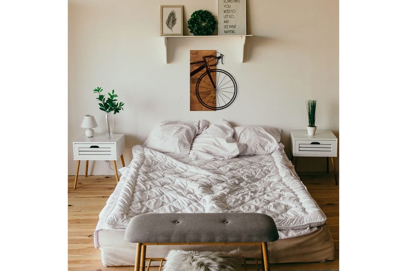 Bicycle Väggdekor - Svart/Valnöt - Inredning & dekor - Väggdekor - Skyltar - Plåtskylt