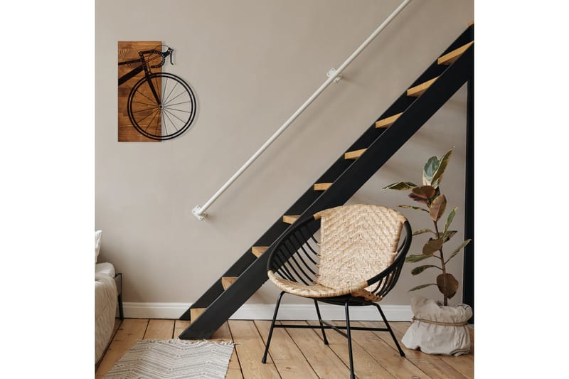 Bicycle Väggdekor - Svart/Valnöt - Inredning & dekor - Väggdekor - Skyltar - Plåtskylt